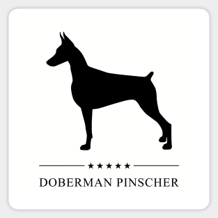 Doberman Pinscher Black Silhouette Sticker